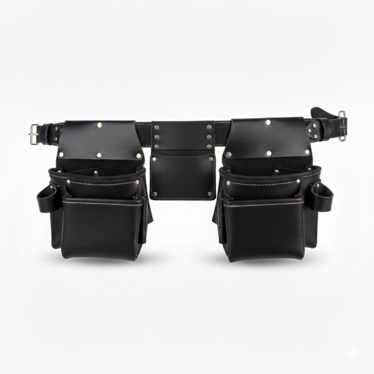 black leather tool belt