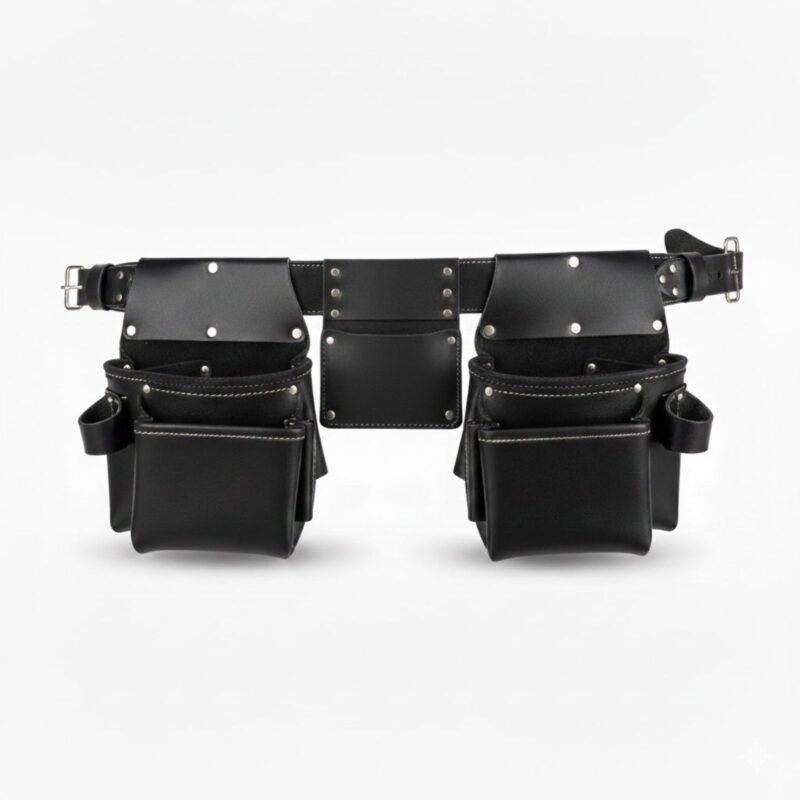 black leather tool belt