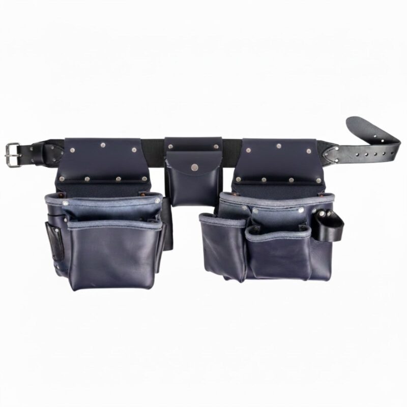 blue leather tool belt