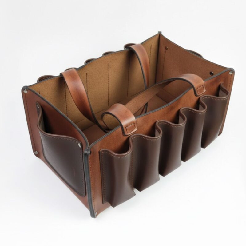 genuine leather tool tote bag